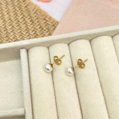 Broquel perla 6mm. Dorado - 2546B - comprar en línea