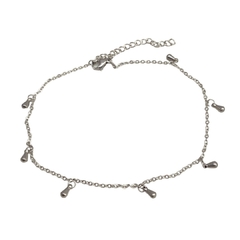 Tobillera gotas Plateada - 3347O