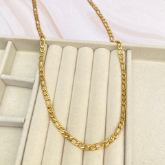 Cadena lisa dorada 60cm. - ACA031 - comprar en línea