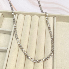 Cadena lisa plateada 60cm. - ACA032 - comprar en línea