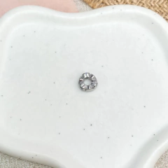 Charm rondel corazones con cristal plateado - ACH005