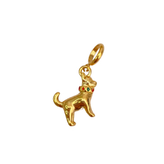 Charm perro con collar dorado - ACH053 - comprar en línea
