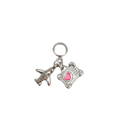 Charm avion y maleta plateado - ACH057 - comprar en línea