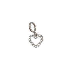 Charm silueta de corazón plateado - ACH059 - comprar en línea