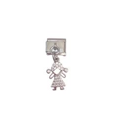 Italian charm niña plateado - ACH062 - comprar en línea