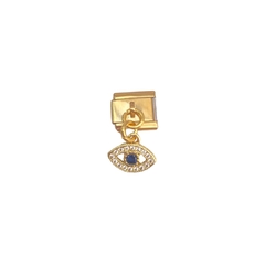 Italian charm ojo colgante dorado - ACH066 - comprar en línea
