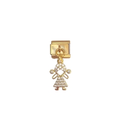 Italian charm niña dorado - ACH076 - comprar en línea