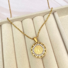 Collar Virgen de Guadalupe dorado - ADC042 - comprar en línea