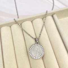 Collar Virgen de Guadalupe plateado - ADC045 - comprar en línea