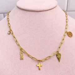 Collar dijes LOVE dorado - ADC047 - comprar en línea