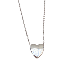 Collar corazón plateado - ADC050 - comprar en línea