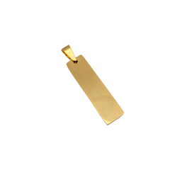 Dije placa rectangular lisa dorada 3x0.8cm. - ADJ009 - comprar en línea