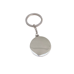 Llavero placa circular plateado 2.7cm. - ALV012 - comprar en línea
