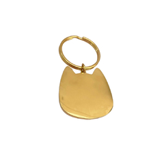 Llavero cara de gato dorado 3cm. - ALV013 - comprar en línea