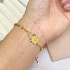 Pulsera San Benito dorado - AP030 - Taibell