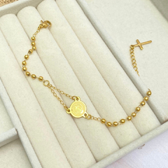 Pulsera San Benito dorado - AP030 en internet