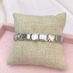 Brazalete italiano fuerza, suerte y amor plateado - APU088 - comprar en línea