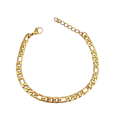 Pulso cadena lisa dorada 17-20cm. - APU108 - comprar en línea