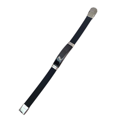 Pulso tipo caucho con placa negra - APU119 - comprar en línea