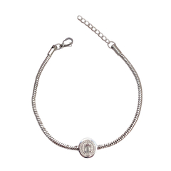 Pulsera medalla San Benito plateada - APU129 - comprar en línea