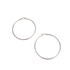 Arracada tubular lisa 6.5cm. Plateada - ARR049 - comprar en línea