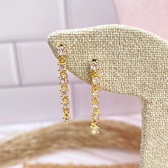 Arete colgante zirconias 28mm. - CA001 - comprar en línea