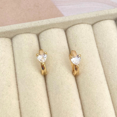 Arracada zirconia corazón 13mm. - CHU025 - comprar en línea