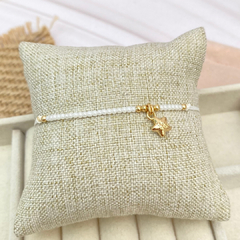 Pulsera chaquira blanca con estrella - HP011 - comprar en línea