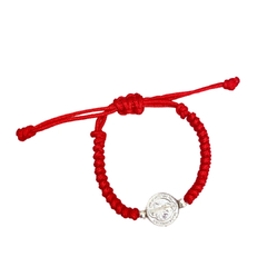 Pulsera para bebé tejida con San Benito plateado transversal - HP049 - comprar en línea