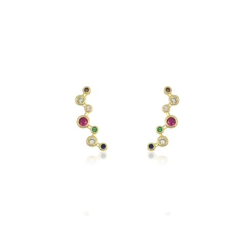 Ear Cuff Zigzag com Zircônias - SEMIJOIA