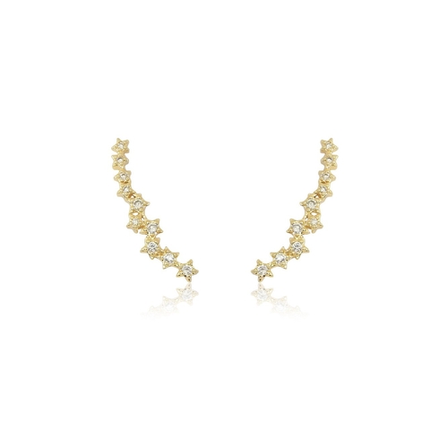 Ear Cuff Estrelas com Zircônia - SEMIJOIA