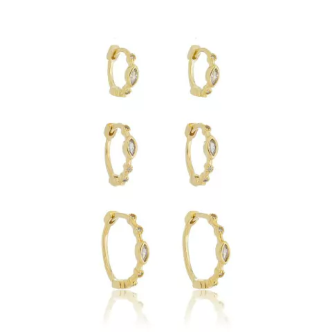 Argola Trio - SEMIJOIA