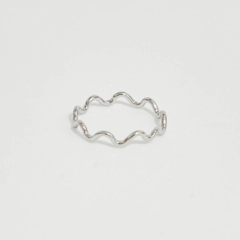 Anel Ondinhas - AÇO INOX
