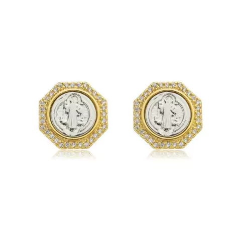 Brinco São Bento Duo - SEMIJOIA