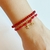 Pulseira Vermelha 7 Nós com Pingente Estrela do Mar + Âncora - Bijouly - Semijoias, Prata 925 e outros acessórios femininos