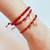 Pulseira Vermelha 7 Nós com Pingente Trevo + Coração - Bijouly - Semijoias, Prata 925 e outros acessórios femininos