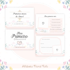 Álbum Mesversário - Floral com Monograma - comprar online
