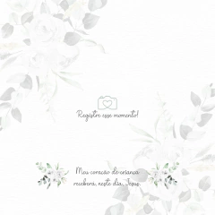 Álbum do Batismo - Floral Alfabeto - Kazarte