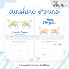 Livro do Bebê - Gêmeos Arco-íris com Sol - comprar online