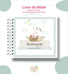Livro do Bebê - Coelhinho com Monograma