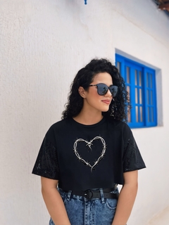 Cropped Paetê Bichota