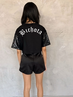 Cropped Paetê Bichota - comprar online