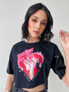 Cropped Paetê Sucker - comprar online