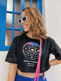 Cropped Paetê Coldplay Humankind