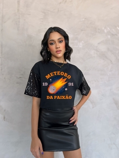Cropped Paetê Meteoro - comprar online
