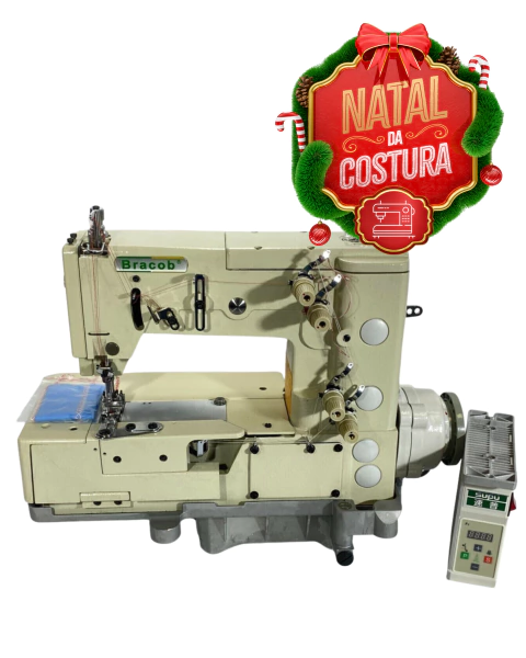MAQUINA DE COSTURA INDUSTRIAL PICUETA BRACOB BC1302AT 220V