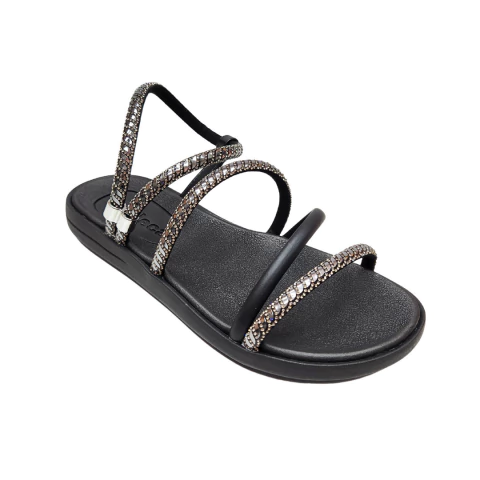 Sandália Feminina Moleca Tiras Brilhantes