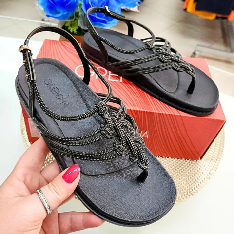 Sandália Feminina Grendha com Tiras Trançadas