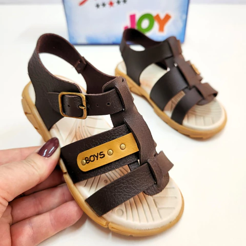 Sandália Infantil Masculina Marrom New Star’s