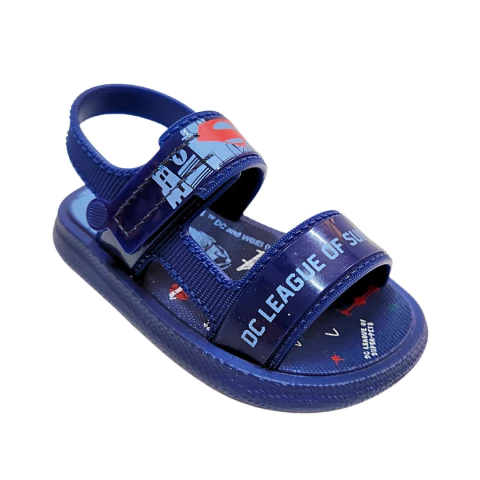 Sandália Infantil DC League of Super-Pets Azul com Velcro